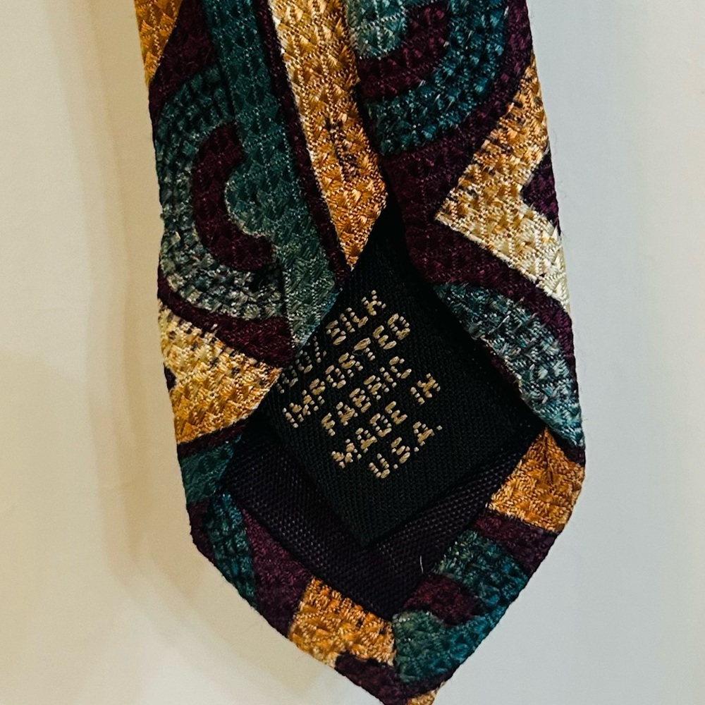 Structure Multicolor Geometric Necktie - image 5